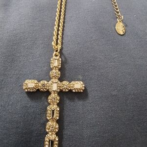 Radiant Gold Cross Necklace